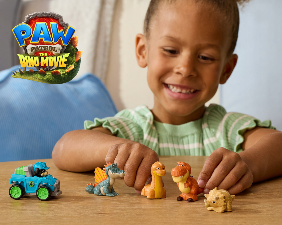 PSI PATROL DINO FILM REX WITH VEHICLE + DINOSAUR FIGURINES 4 PCS. Packaging status original