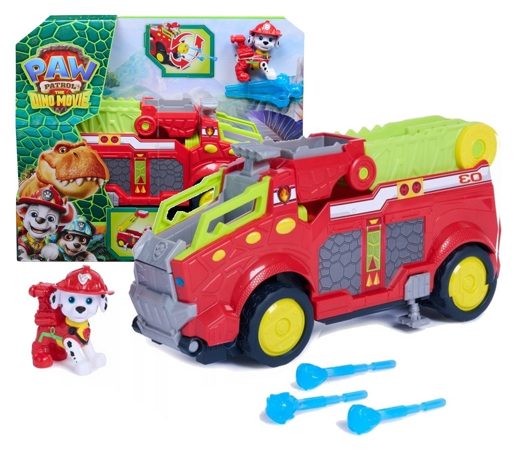 PSI PATROL DINO VEHICLE RESPONDER 25cm with launcher + Marshall dog figurine