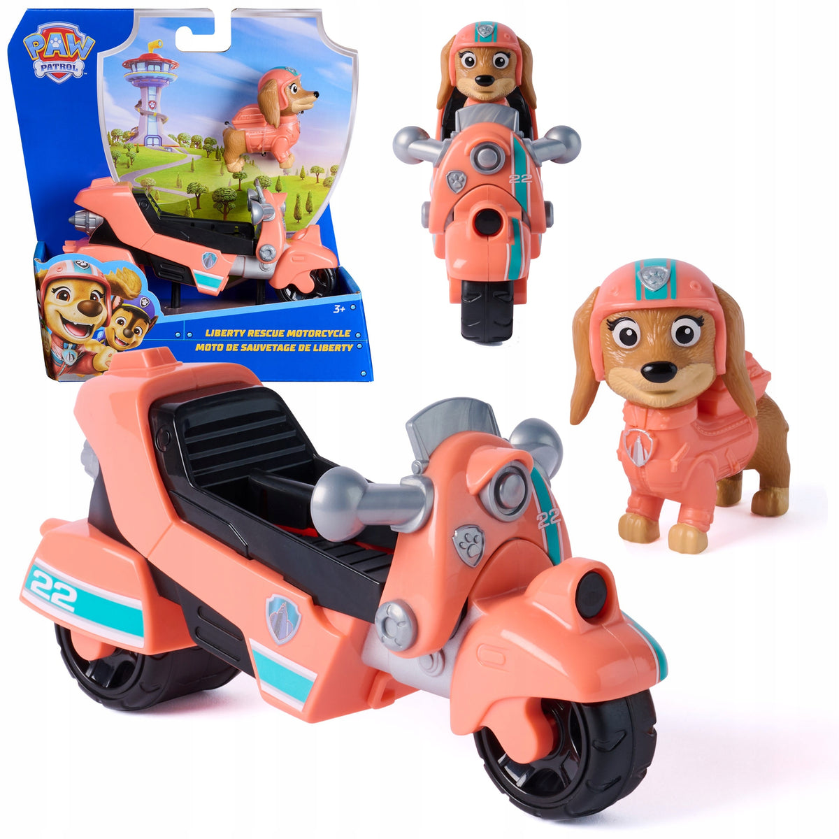 PSI PATROL LIBERTY VEHICLE SCOOTER MOTORCYCLE RESCUE + FIGURINE