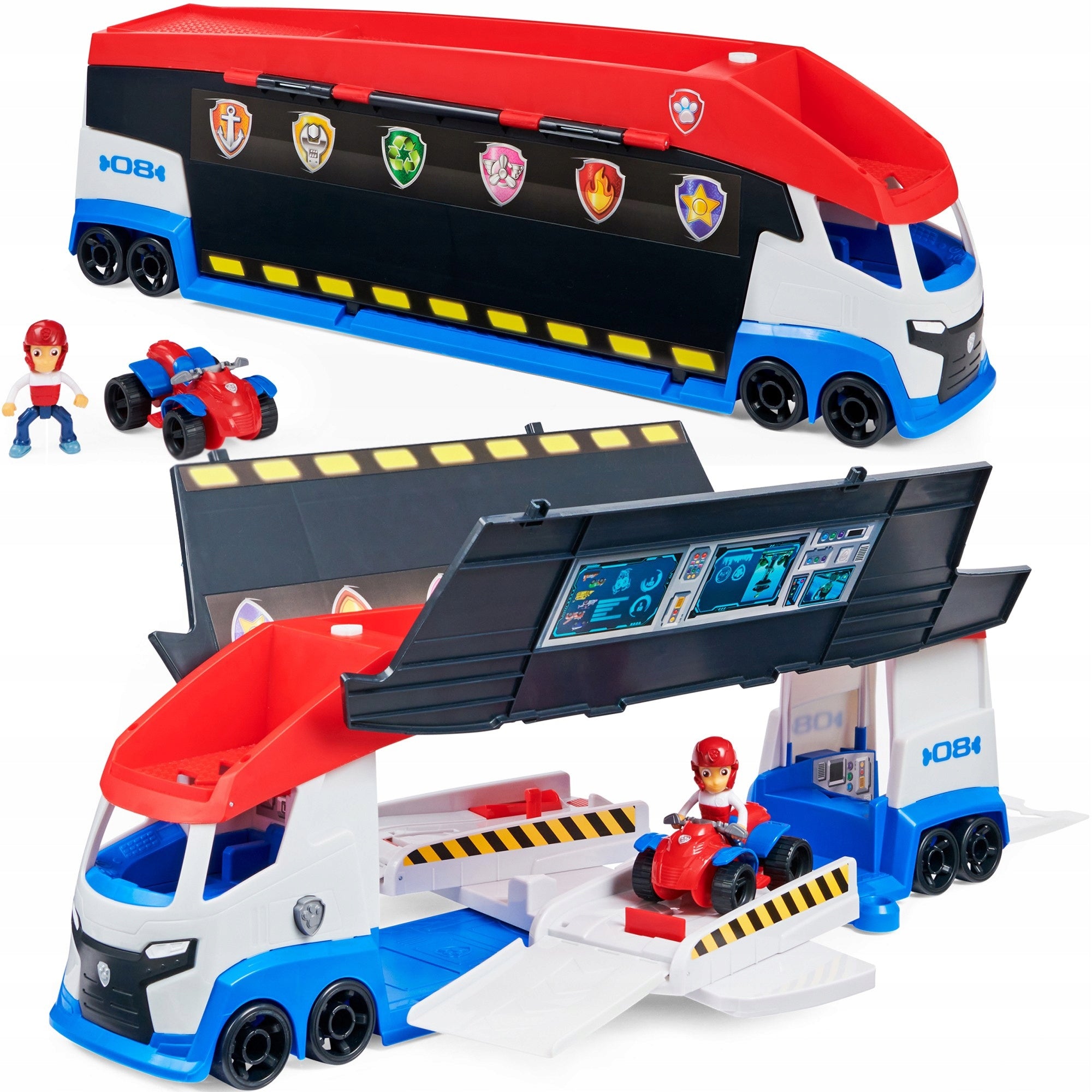 PSI PATROL PATROL BOAT LARGE 70 CM + RYDER FIGURE AND VEHICLE
