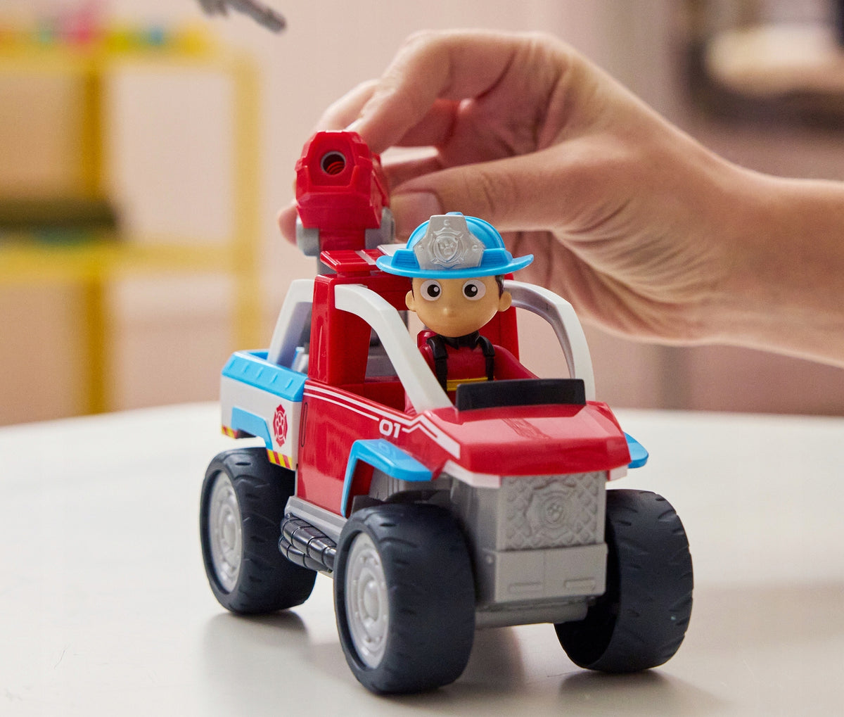 PSI PATROL RYDER FIGURINE RESCUE VEHICLE FIREFIGHTER + IN FIRE RESCUE OUTFIT Manufacturer code 6073897