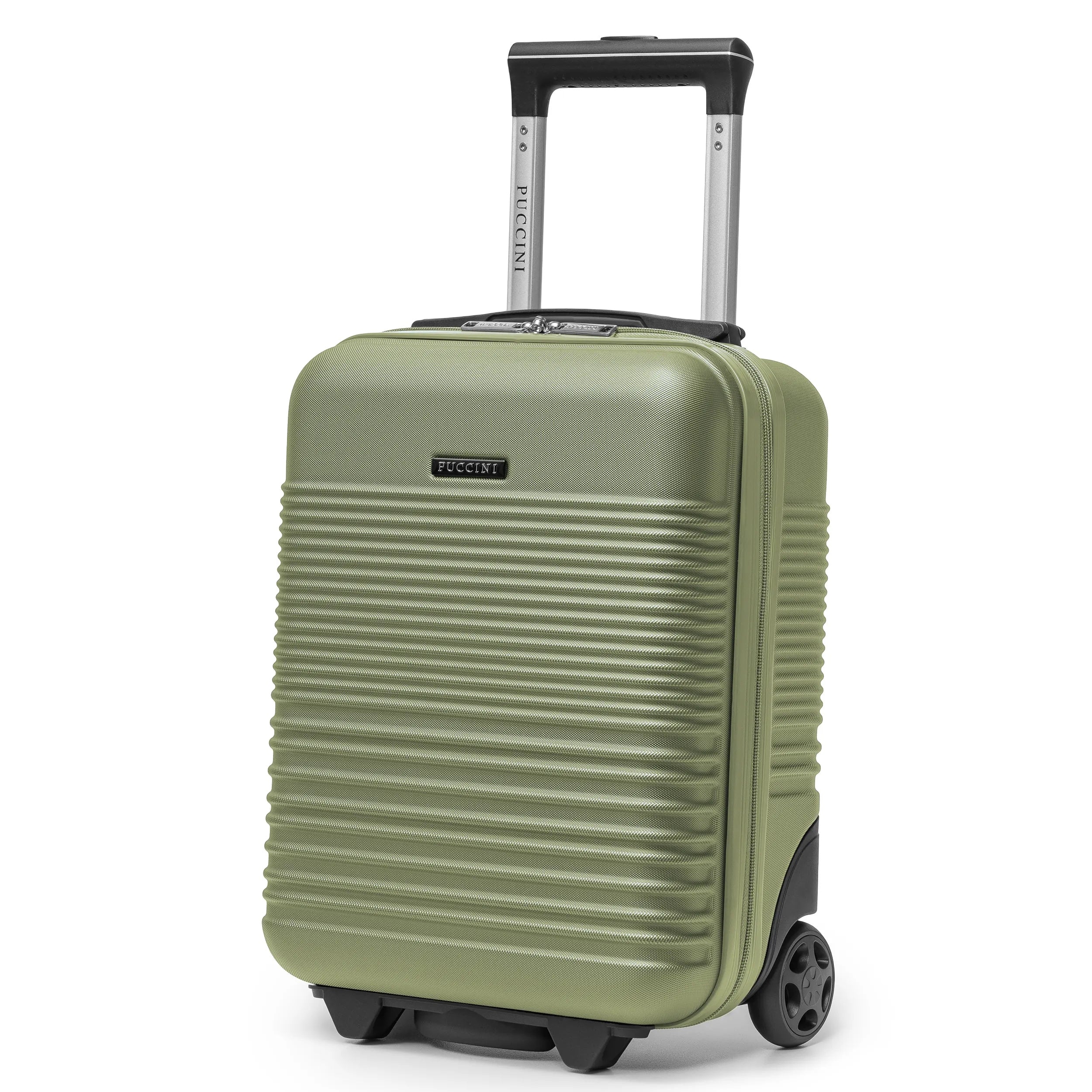 PUCCINI Cabin Case Small Ryanair Wizzair On Wheels Olive ABS028D-5A