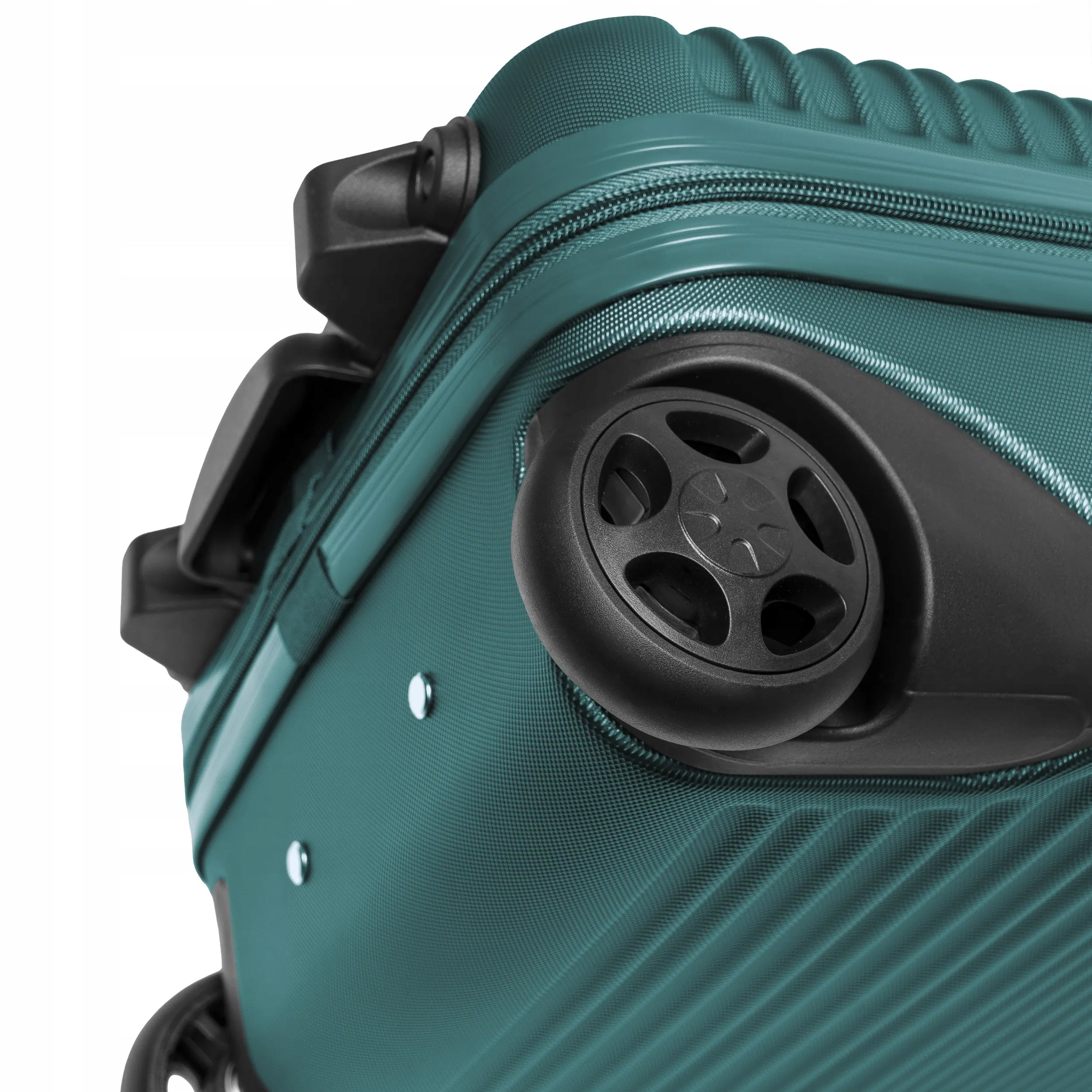 PUCCINI Small Ryanair Wizzair Cabin Suitcase On Wheels Green ABS028D-5D Width (longer edge) 30 cm