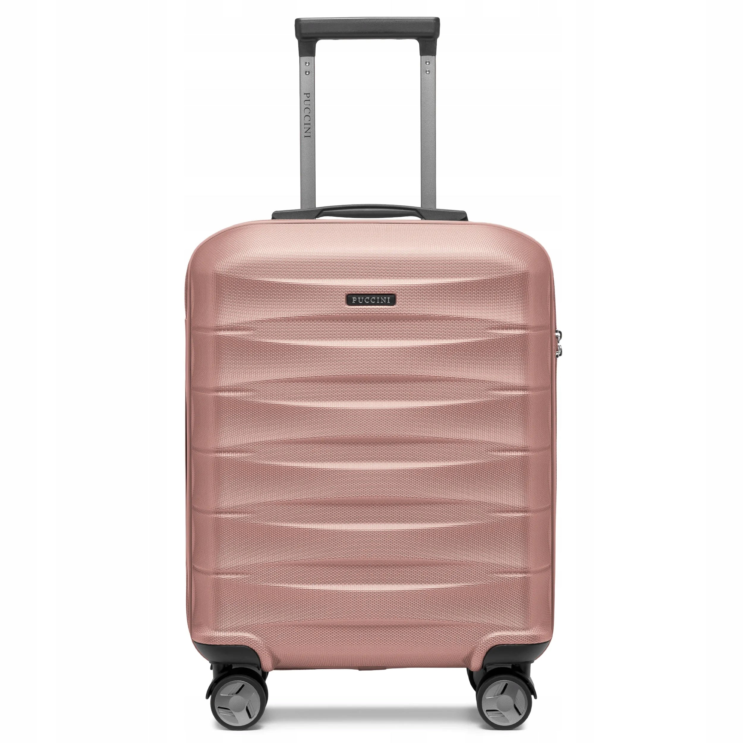 PUCCINI Travel Cabin Suitcase On Wheels Hard ABS Pink ABS030C-3C Packaging status original