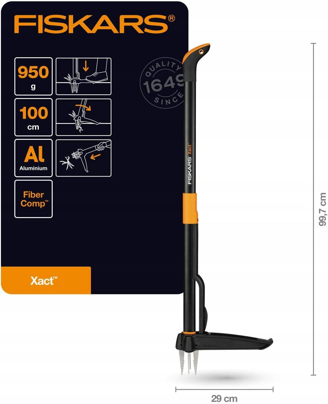 PULLER FISKARS XACT Weed Removal Tool Cutter Tool weight 0.95 kg