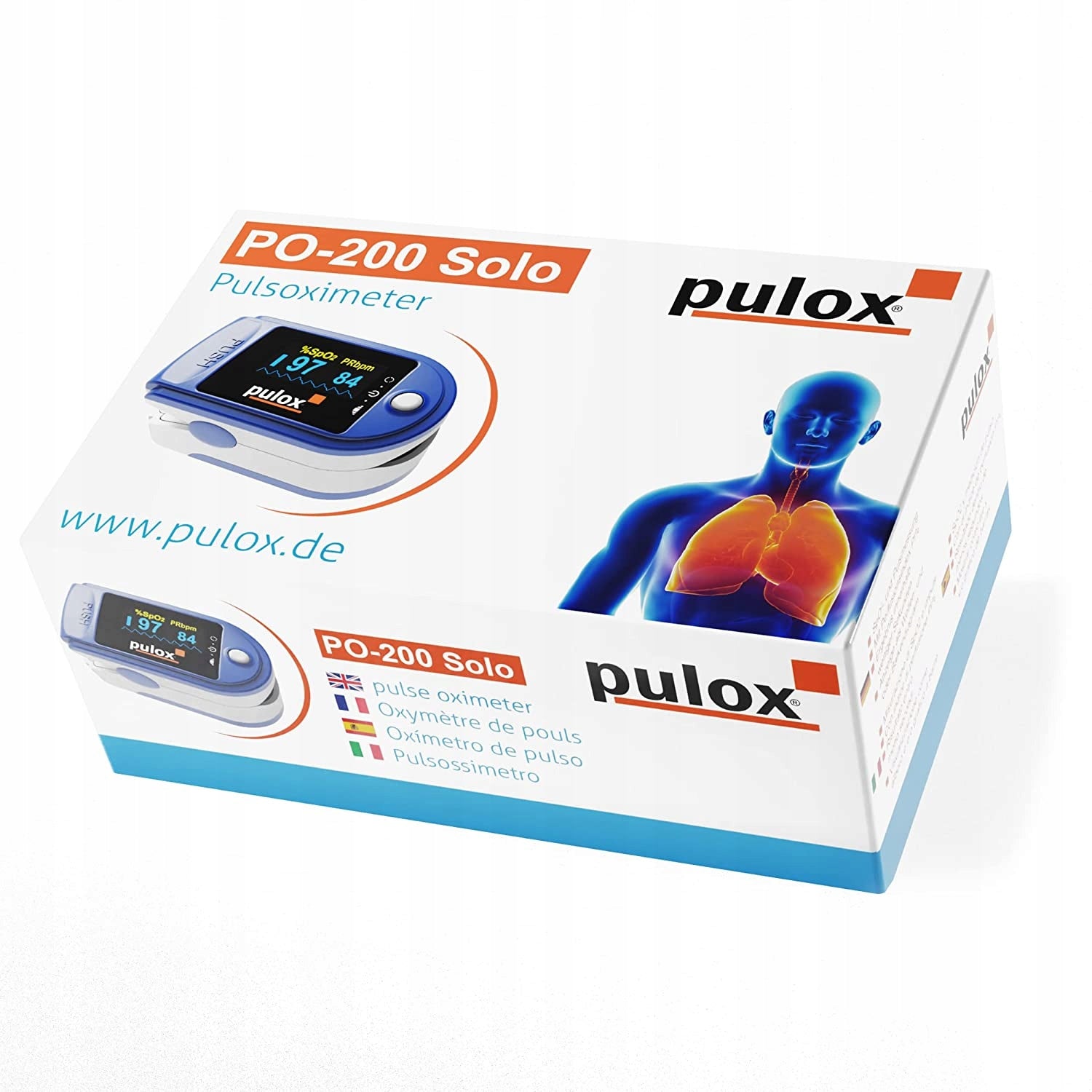 PULOX PO-200 Solo Pulse oximeter, finger pulse oximeter for heart rate measurement Manufacturer code 4250545518249
