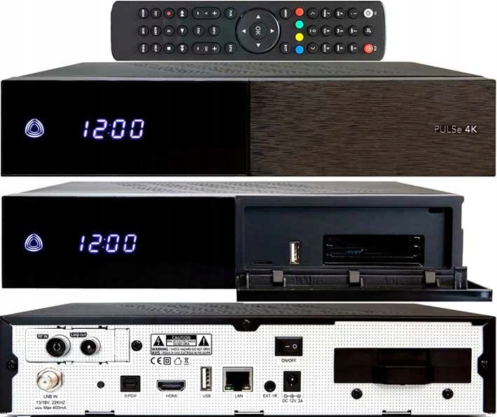 PULSE 4K COMBO DVB-S2X + DVB-T2/C WILL RECORD CAMELEON OSCAM OPENATV 7.6.0