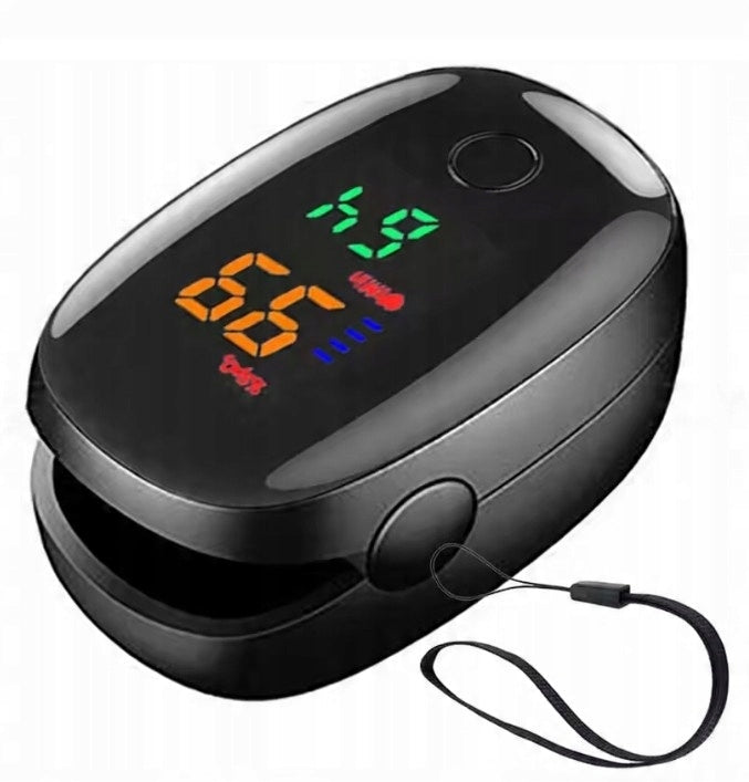 PULSE OXIMETER FINGER PULSE MONITOR PULSE SATURATION OLED CE BLACK
