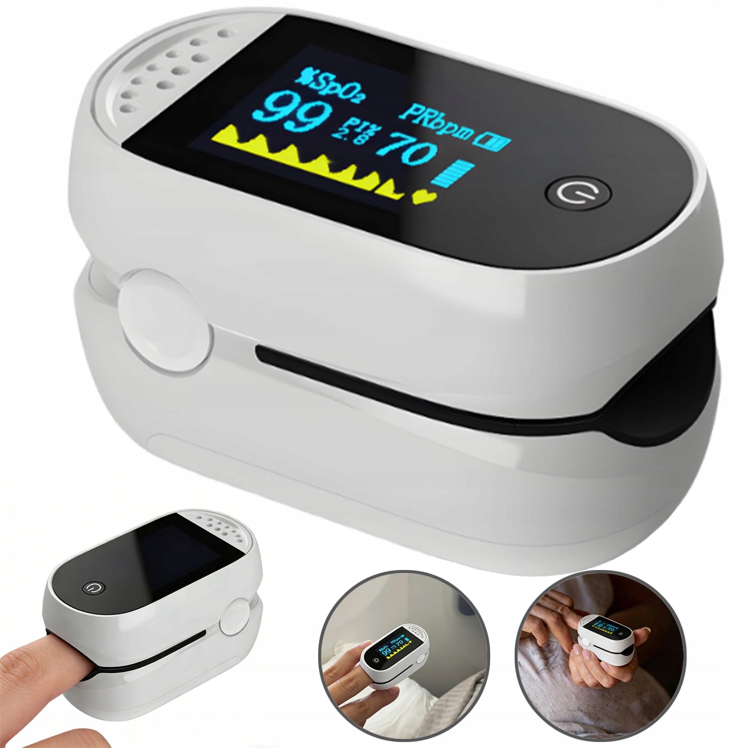 PULSE OXIMETER FOR MEASURING OXYGEN SATURATION, CHILDREN, ADULTS, THE ELDERLY