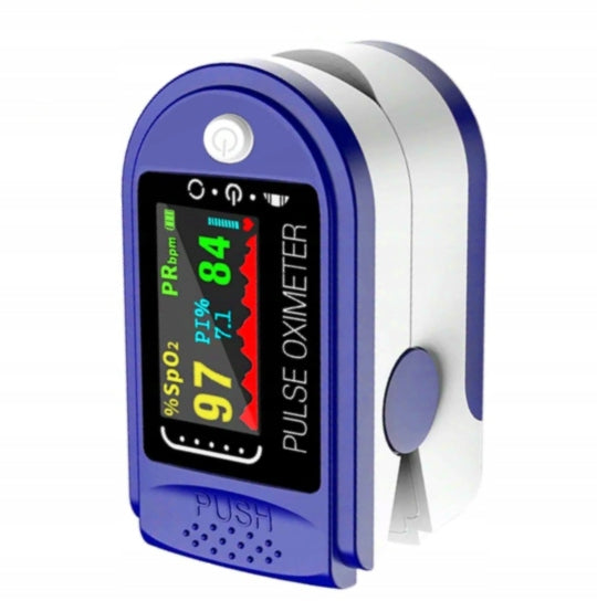 PULSE OXIMETER HEART RATE PULSE MONITOR FAST Color blue