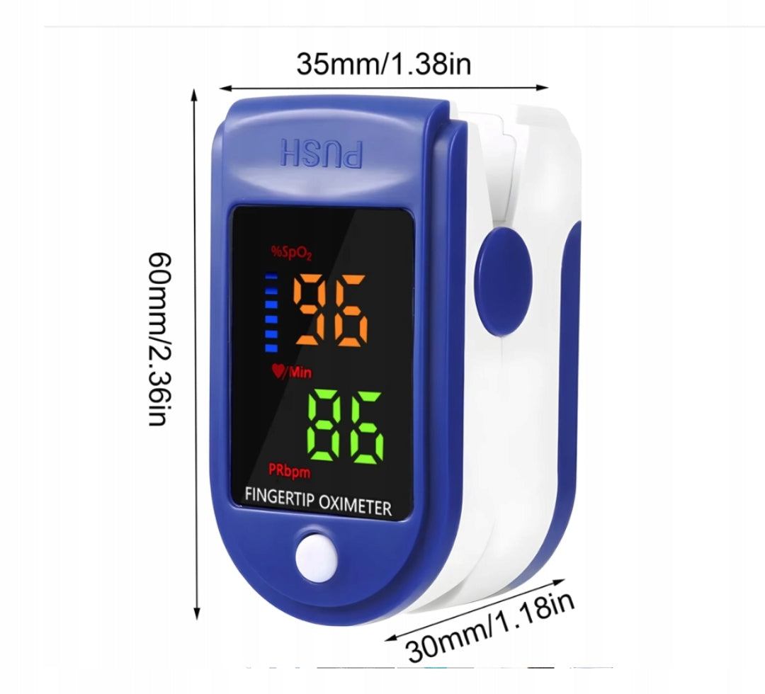 PULSE OXIMETER + PROTECTIVE BOX FINGER HEART RATE MONITOR SATURATION HEART RATE Medical device no