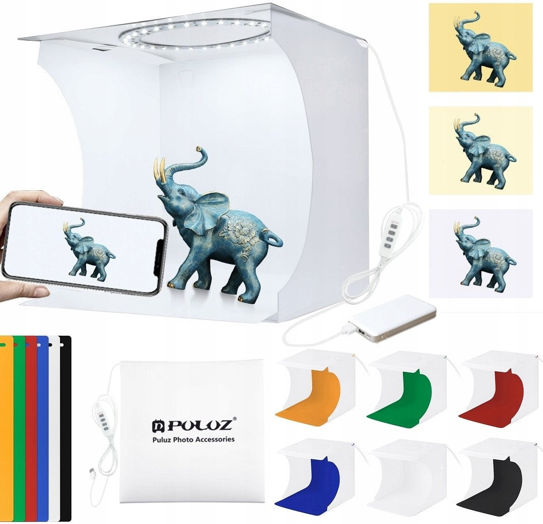 PULUZ PHOTO SHADOWLESS TENT 20CM 1000LM LED 3200-6500K FOR PHOTOS