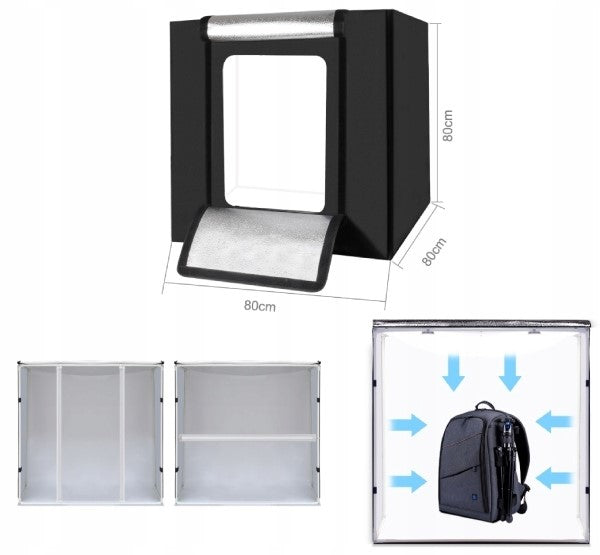 PULUZ PU5080 80x80cm Shadowless Light Box with 5500K LED for Product Photography Model PU5080