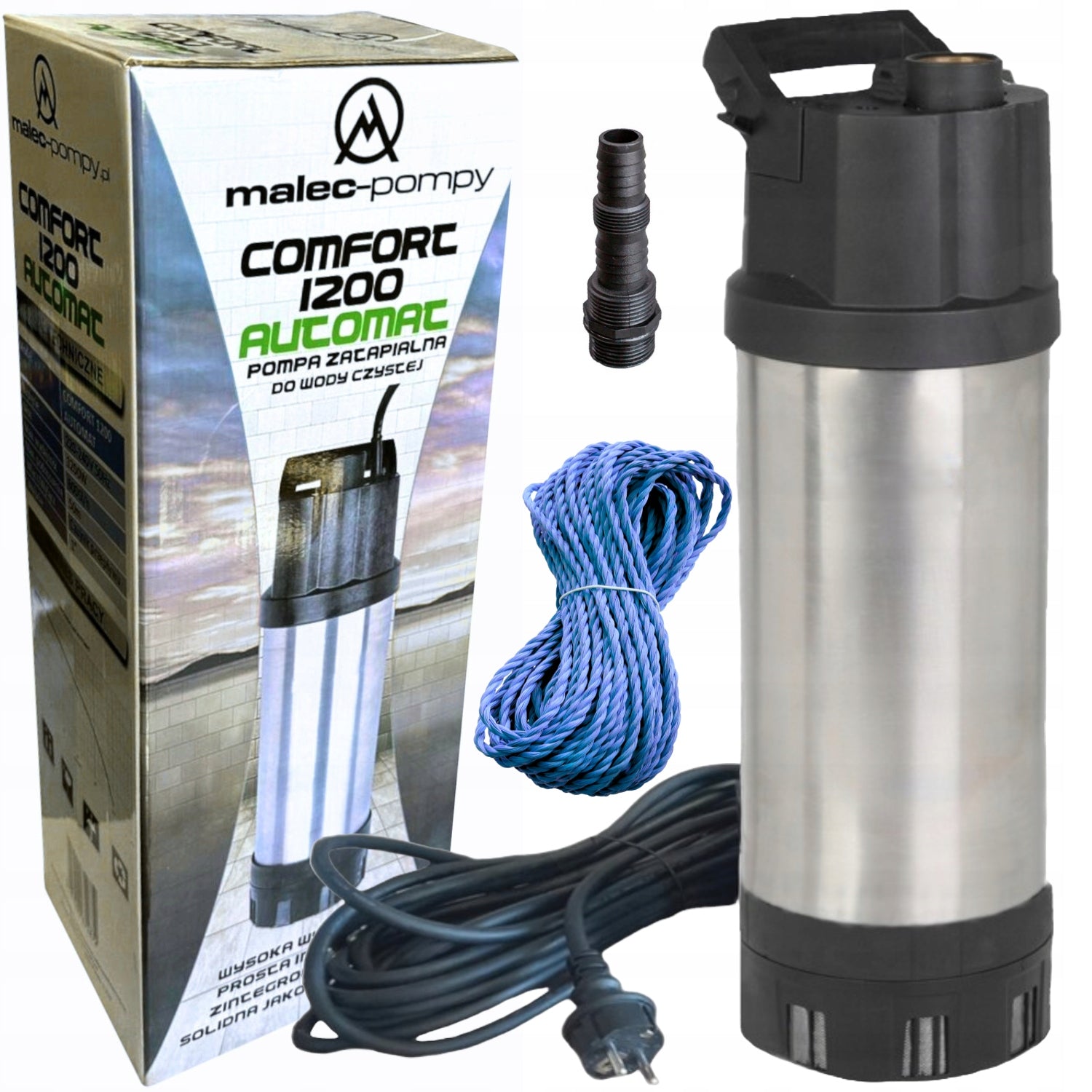 PUMP COMFORT 1200 AUTO CLEAN WATER RAINWATER IRRIGATION + CABLE FREEBIE! Engine power 1200 W