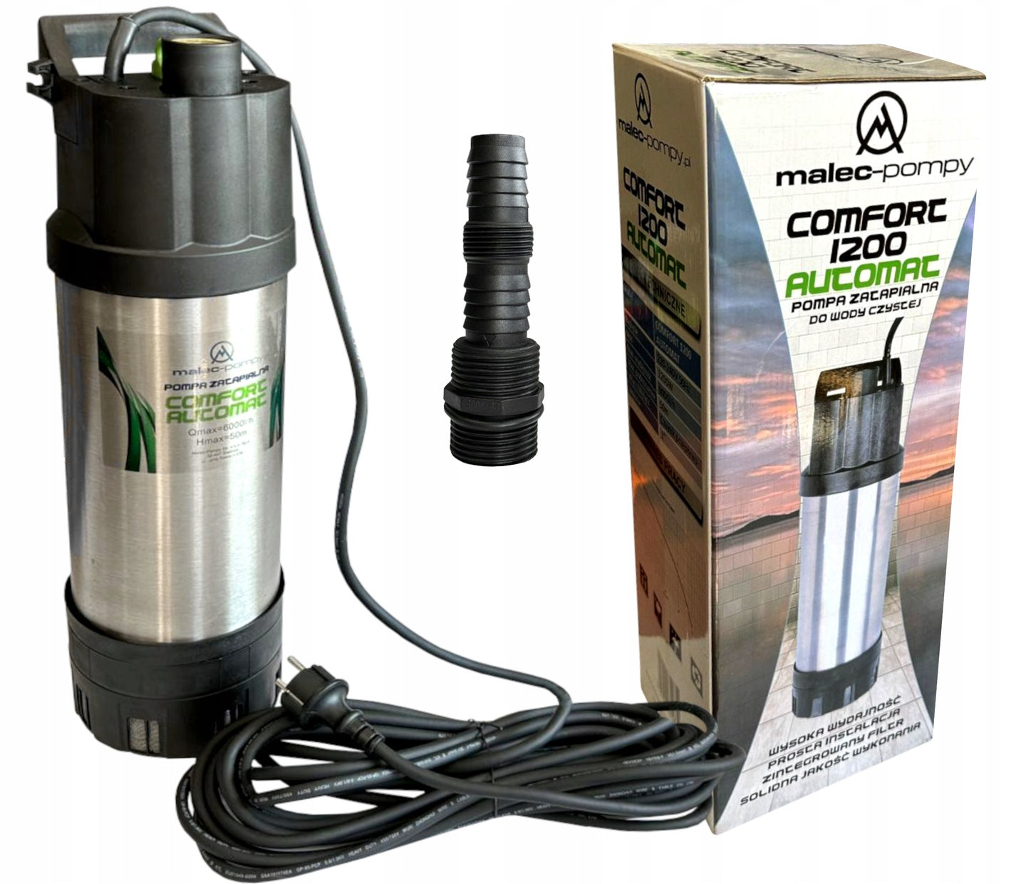 PUMP COMFORT 1200 AUTO CLEAN WATER RAINWATER IRRIGATION + CABLE FREEBIE! Packaging status original