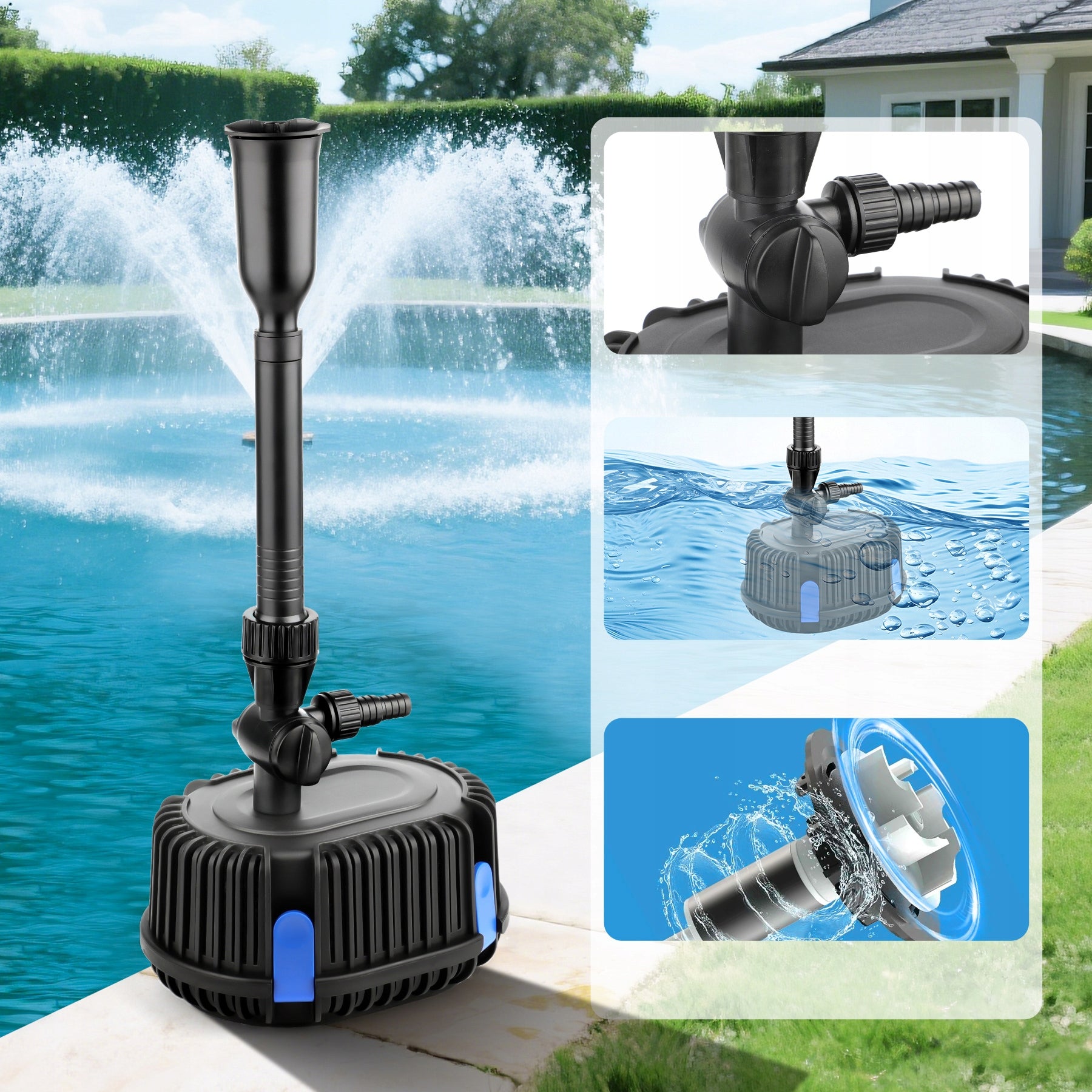 PUMP FOR POND WATER FOUNTAIN CASCADE 1500 l/h 25W Packaging status original