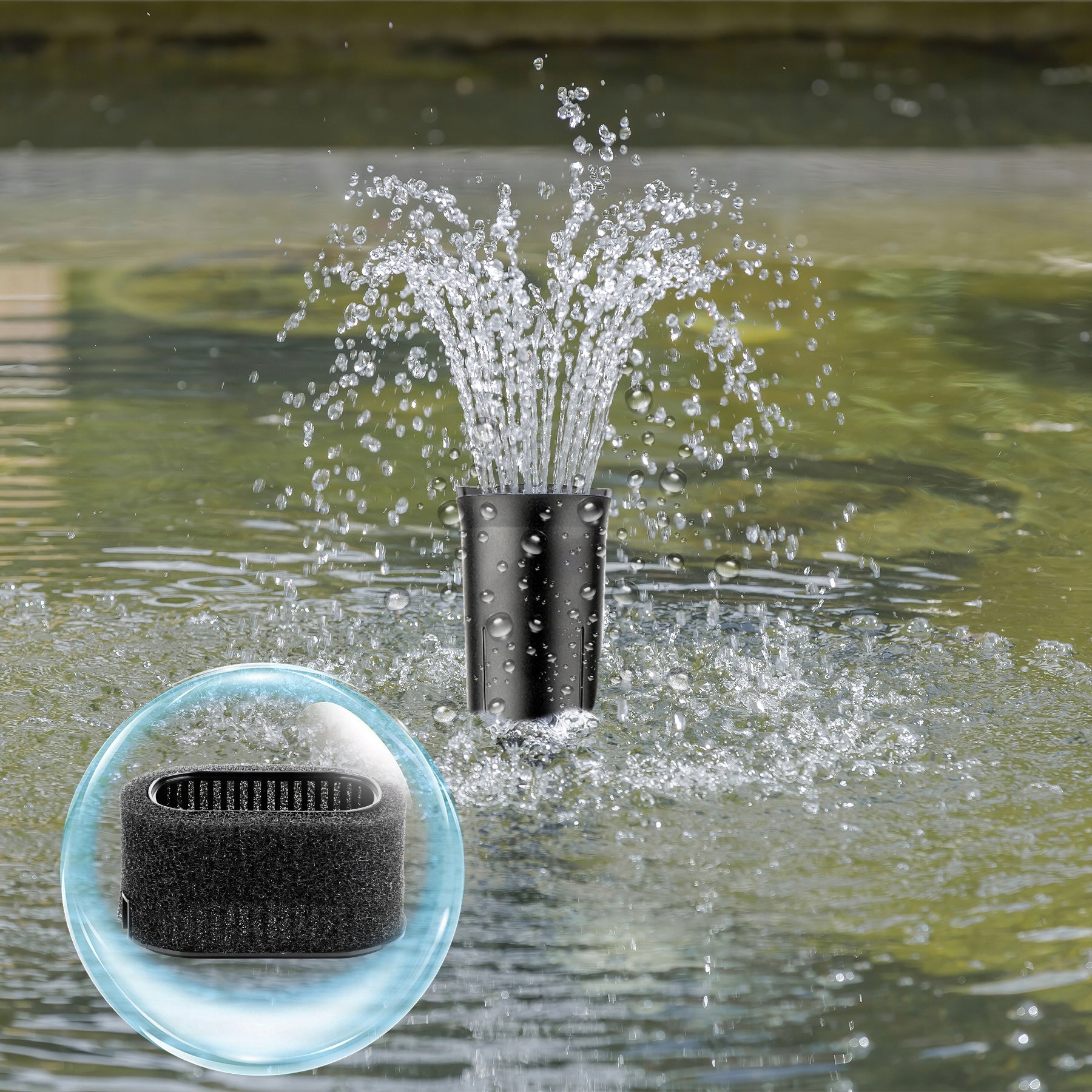 PUMP FOR POND WATER FOUNTAIN CASCADE 1500 l/h 25W Pump capacity l/h 1001 - 1600 l/h