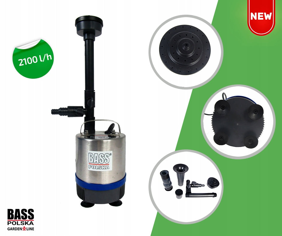PUMP FOUNTAIN FOR POND CASCADE BASS Manufacturer Bass