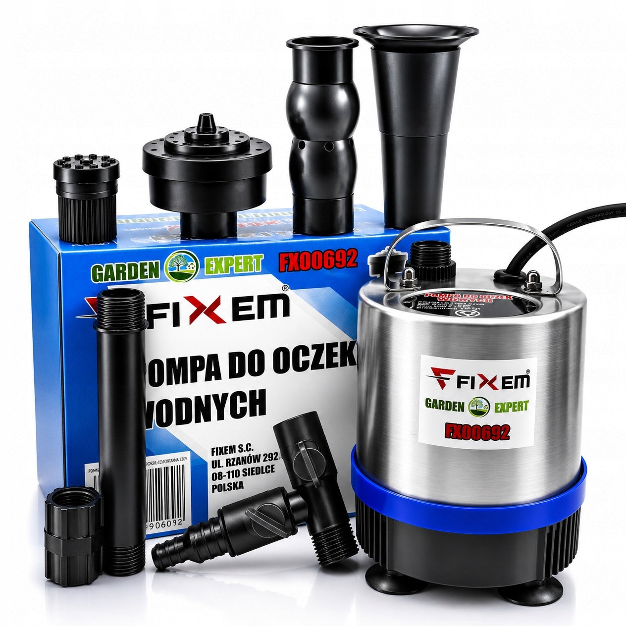 PUMP FOUNTAIN FOR POND WATER POND PUMP CASCADE NOZZLES SET Pump capacity l/h 1601 - 2500 l/h