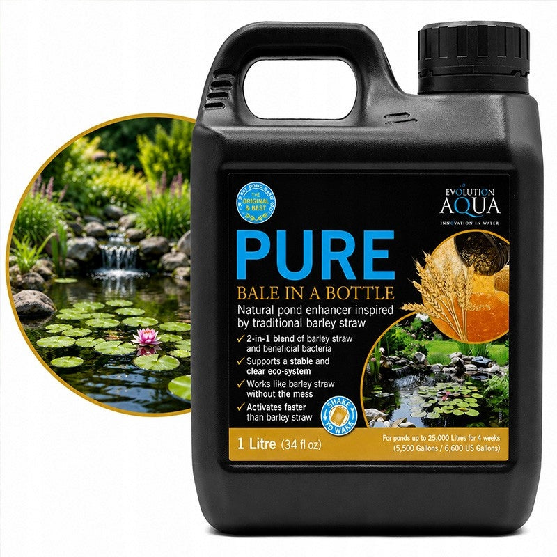 PURE WATER IN AN EYE WITHOUT ALGAE EVOLUTION AQUA PURE BALE IN A BOTTLE 1000ML Purpose water purification water clarification against algae