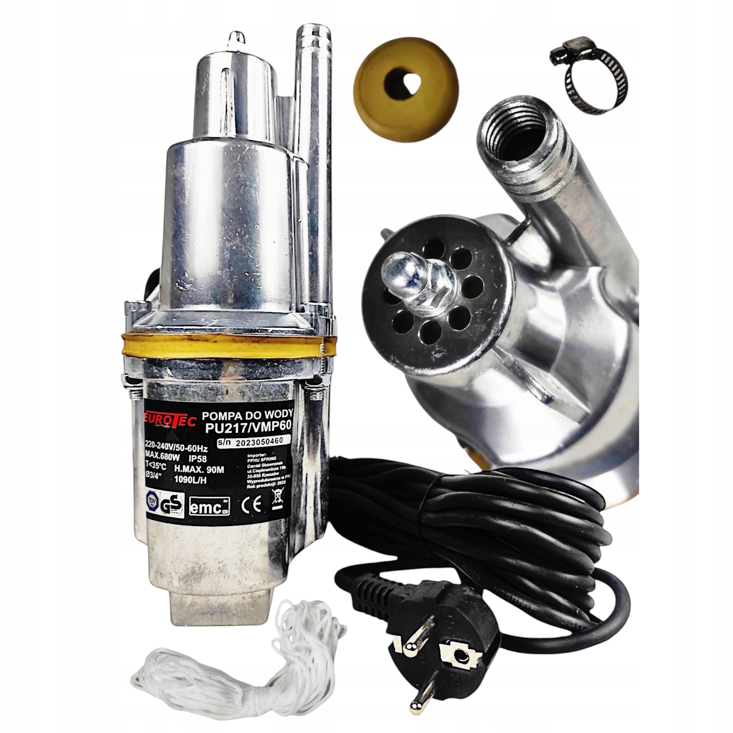 PURE WATER PUMP SUBMERSIBLE DIVER FOR WELL RUSSIAN WATERING 680W