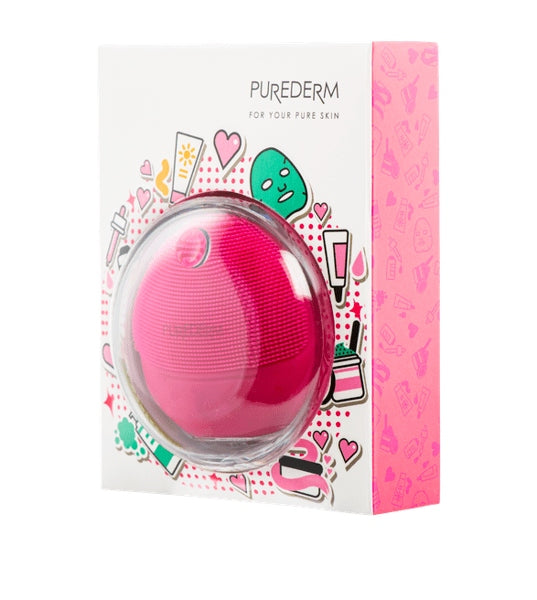 PUREDERM Sonic Silicone Face Cleansing Brush Pink