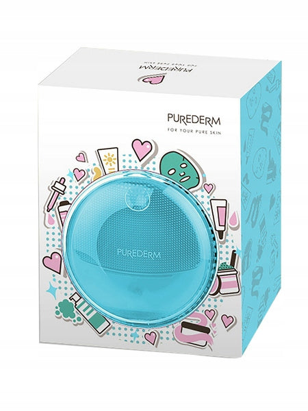 PUREDERM Sonic Silicone Facial Cleansing Brush Turquoise