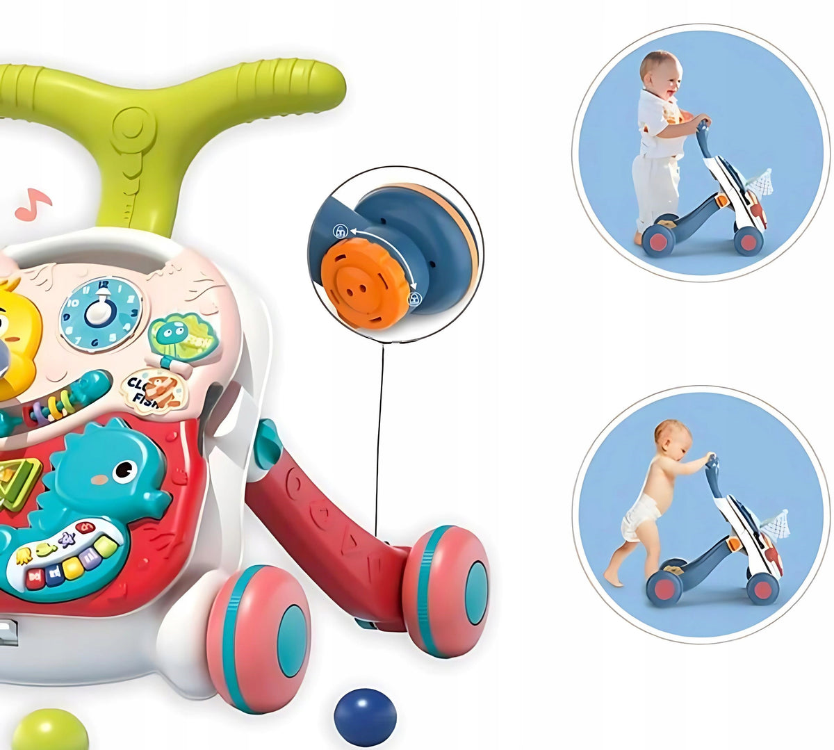 PUSHER 5IN1 BABY WALKER WITH EDUCATIONAL TABLE FUNCTION INTERACTIVE Brand BOUNN