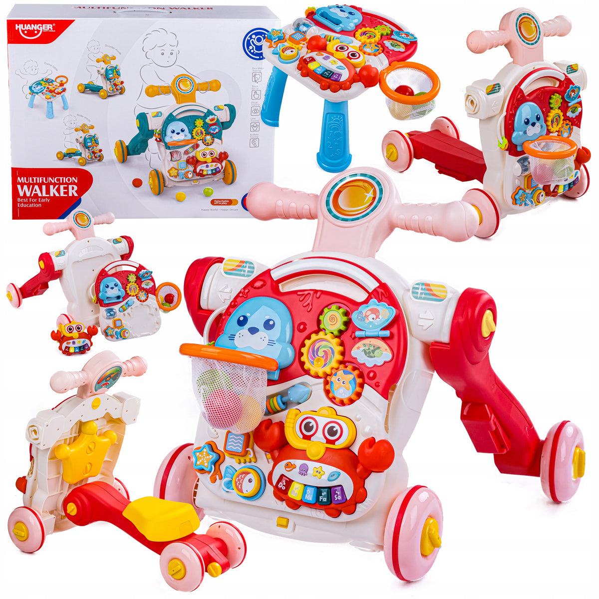 PUSHER WALKER EDUCATIONAL TABLE SCOOTER RIDER