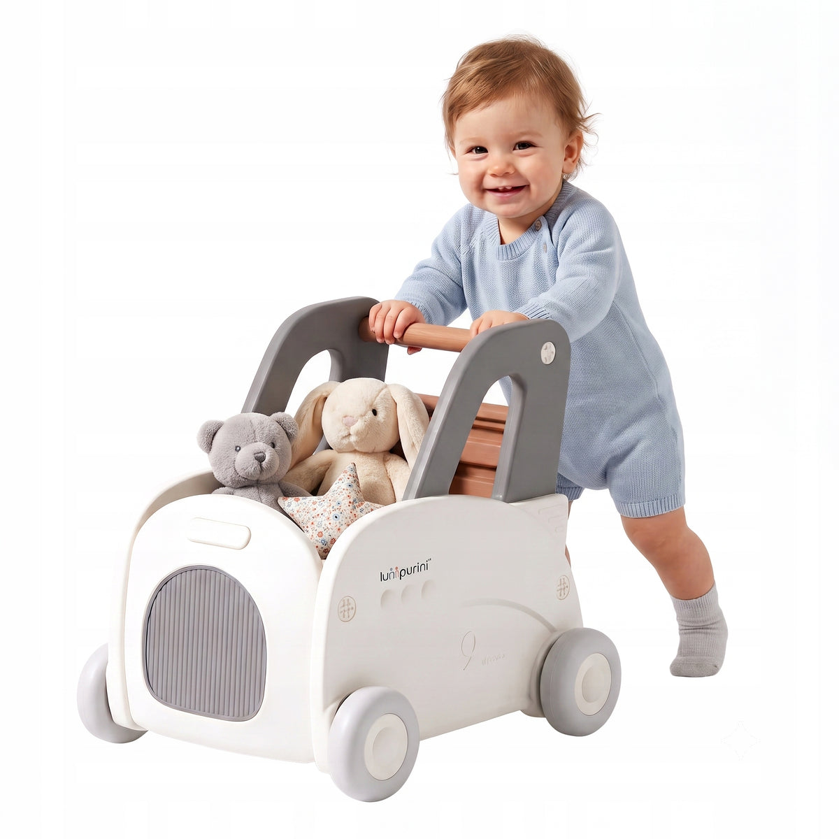 PUSHER WALKER RIDE-ON STROLLER 4IN1 TOY ORGANIZER SPEED CONTROL