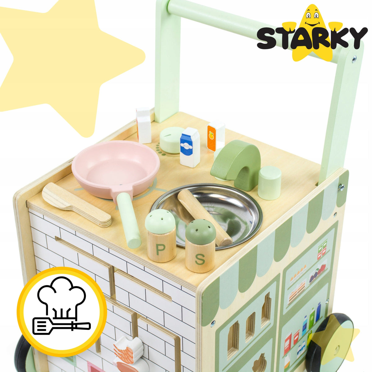 PUSHER WOODEN WALKER BABY RIDER FOR LEARNING TO WALK TABLE 2in1 Brand no brand