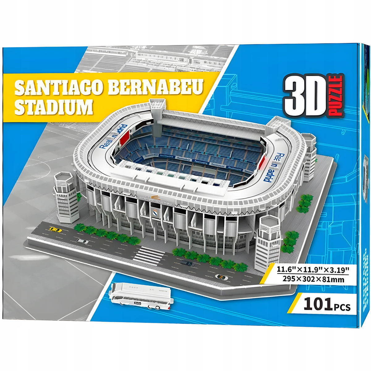 PUZZLE 3D SANTIAGO BERNABEU FOOTBALL STADIUM REAL MADRID 101 PCS EAN (GTIN) 5905811105256