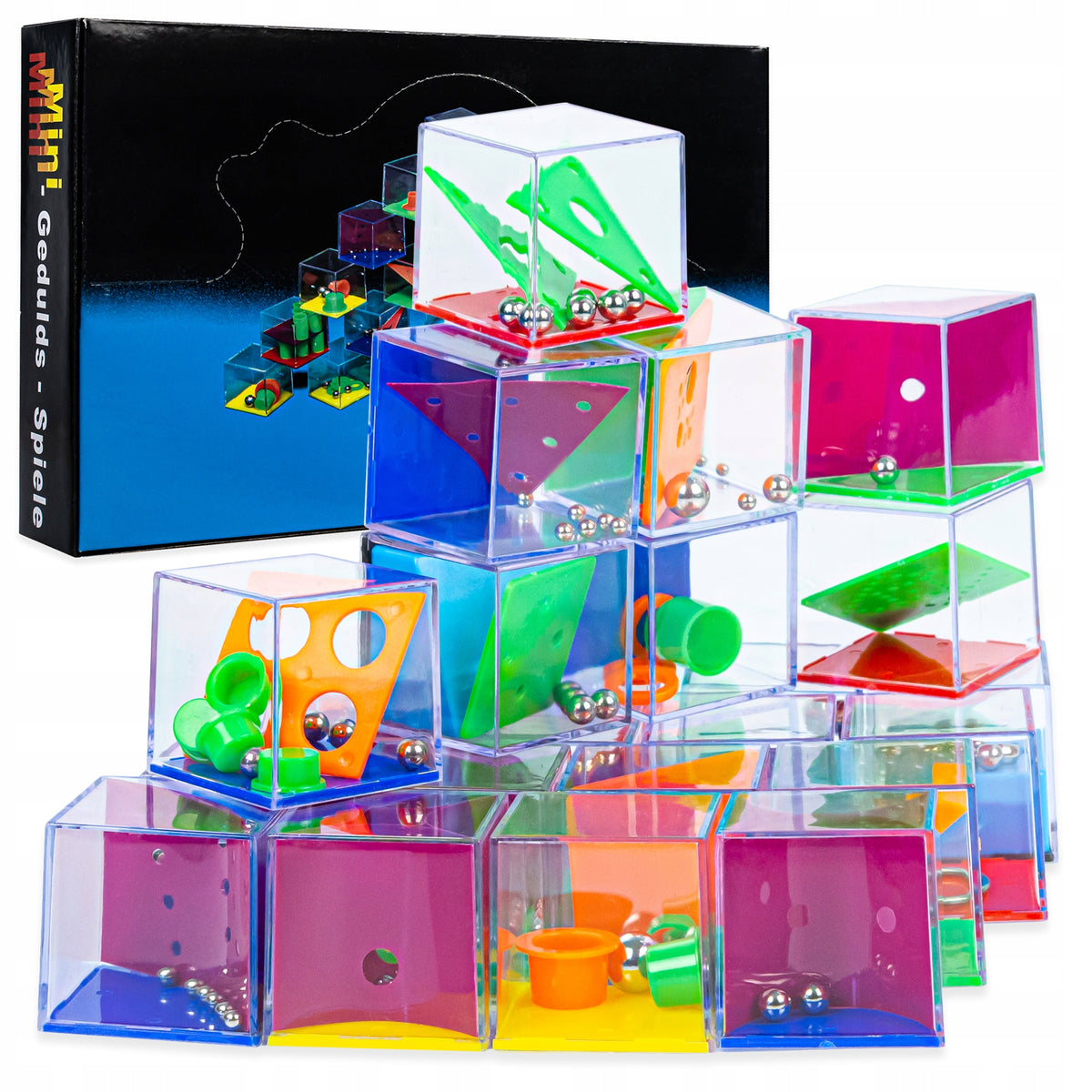PUZZLE CUBES LOGIC-SKILL MAZES PUZZLE GAME LARGE SET