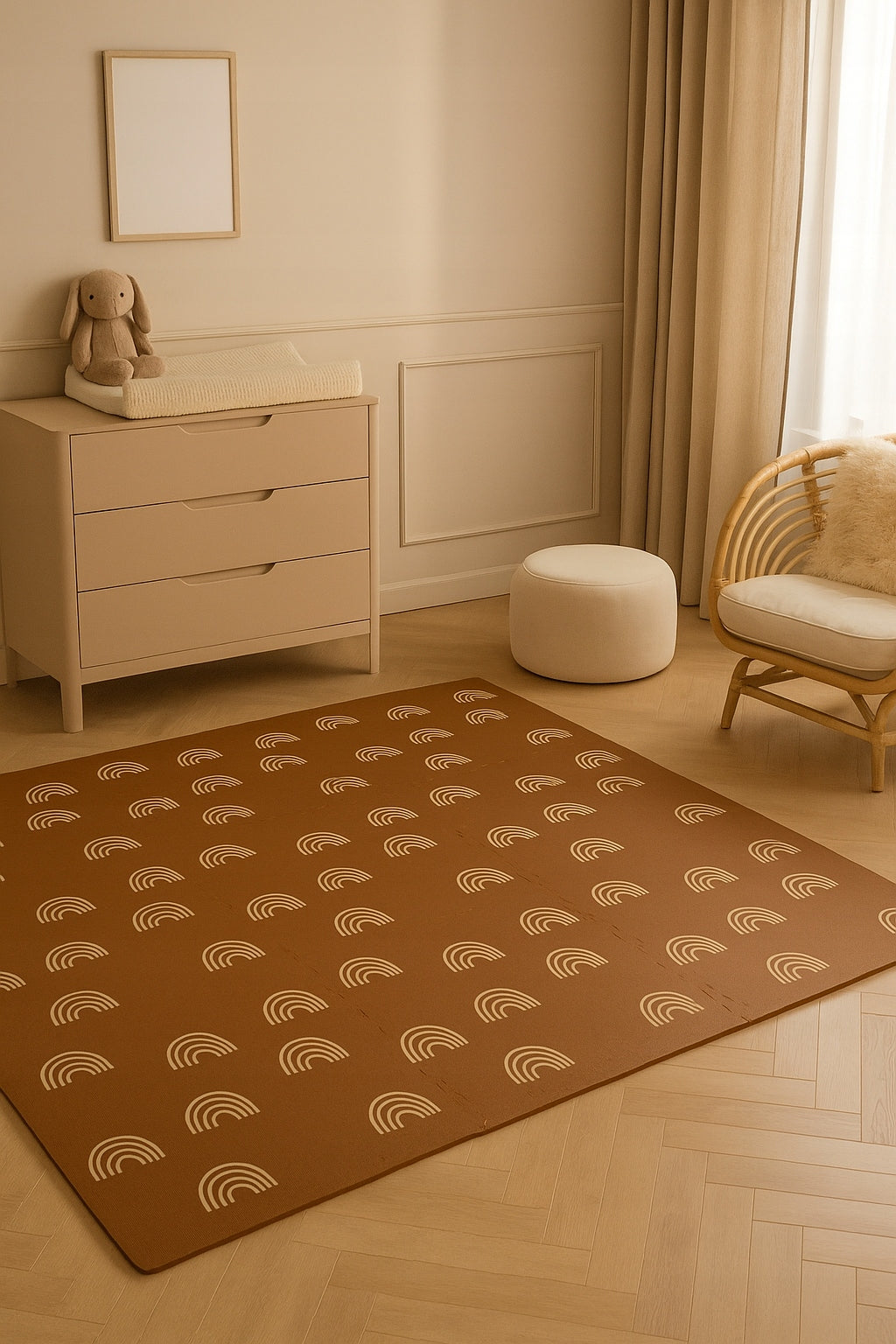 PUZZLE FOAM PREMIUM QUALITY FOAM MAT 180x180 CM 9 PCS BROWN ARCHES EAN (GTIN) 5904204229043