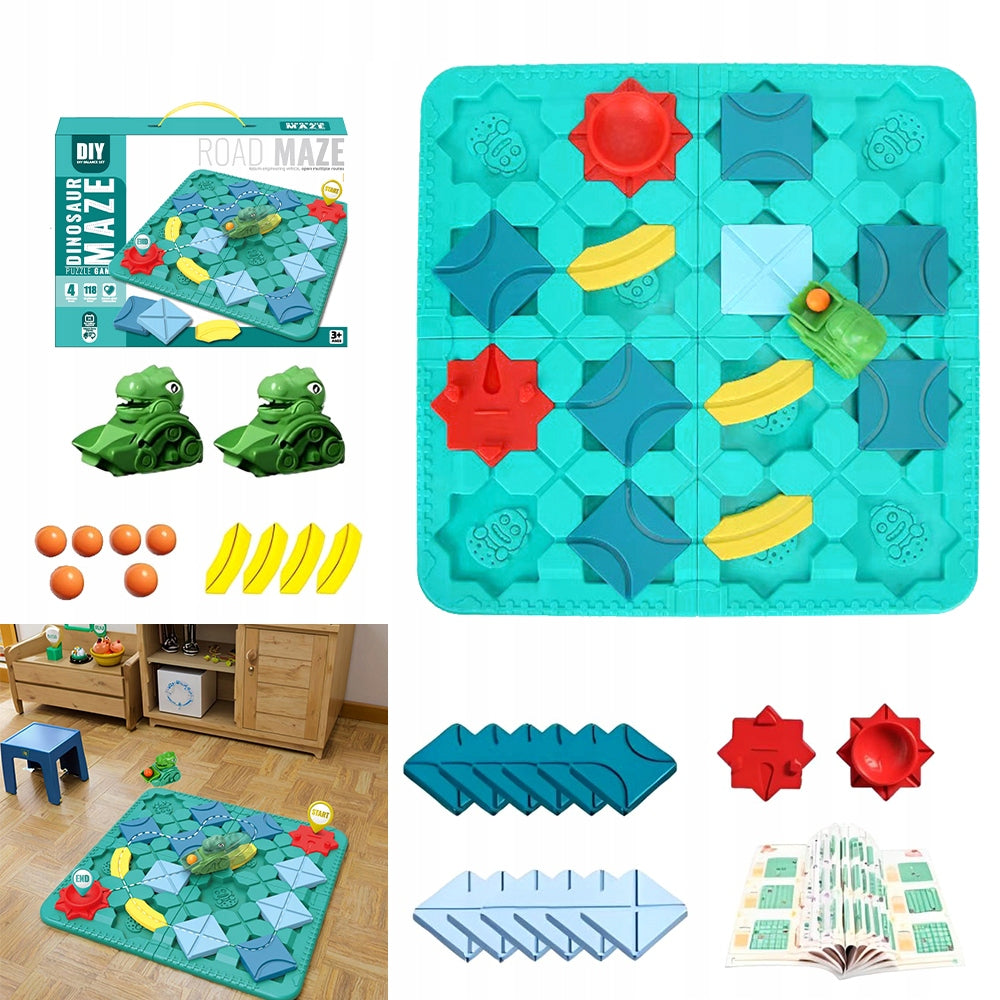 PUZZLE GAME BOARD PUZZLE LABYRINTH BUILDING A WAY FOR GIFT BLOCKS