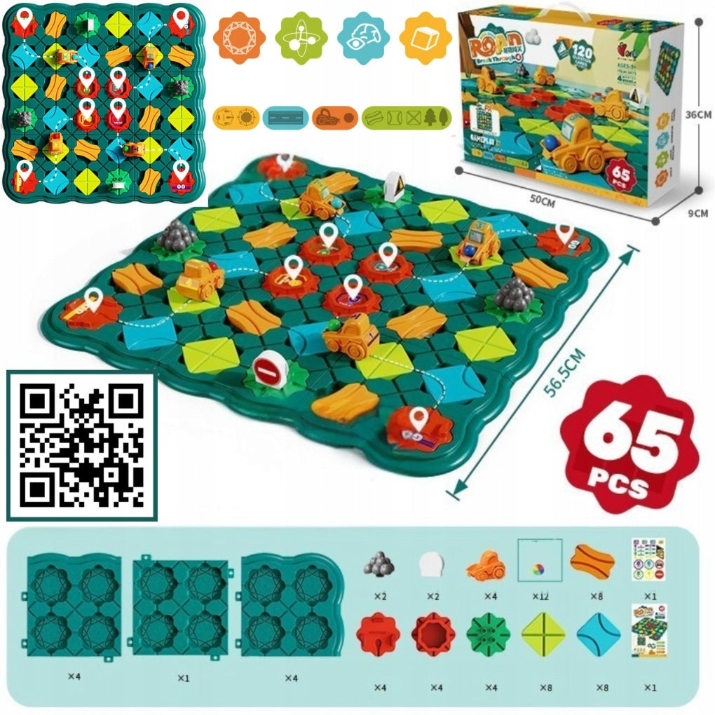 PUZZLE GAME BOARD ROAD MAZE 65 EL BALL TRACK EDUCATIONAL PUZZLE Kid's age 3＋ years