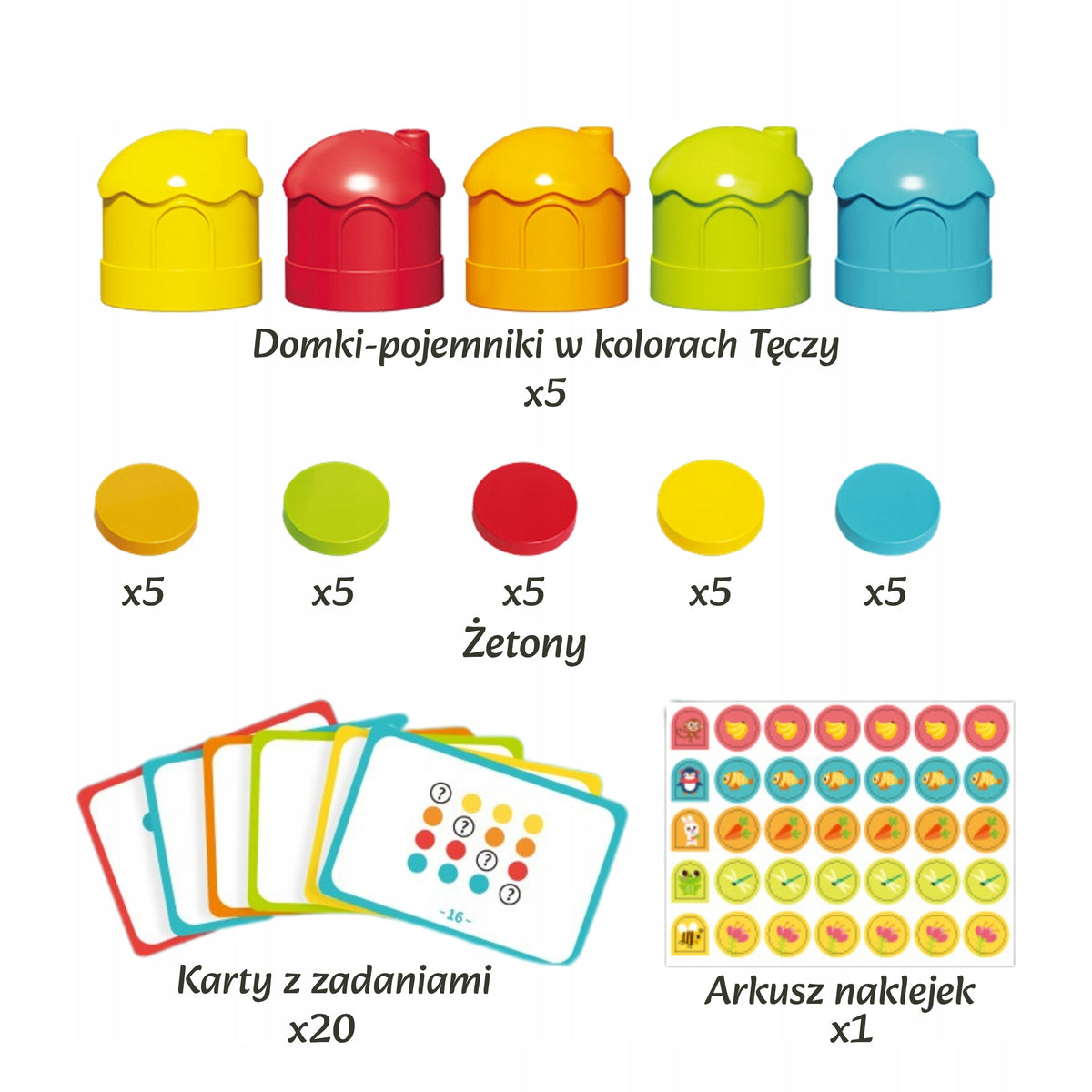 PUZZLE GAME EDUCATIONAL COLOR SORTER SET MONTESSORI RAINBOW WOOPIE Kid's age 3＋ years