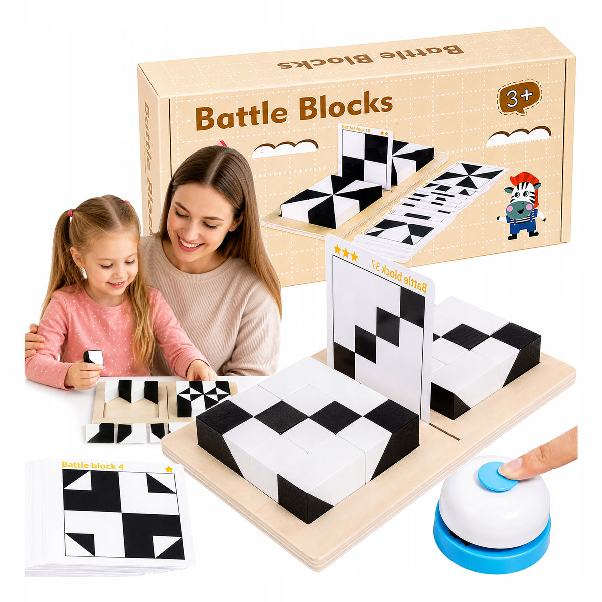 PUZZLE GAME HIDDEN BLOCKS PUZZLE TANGRAM MONTESSORI 3D 2 PLAYERS