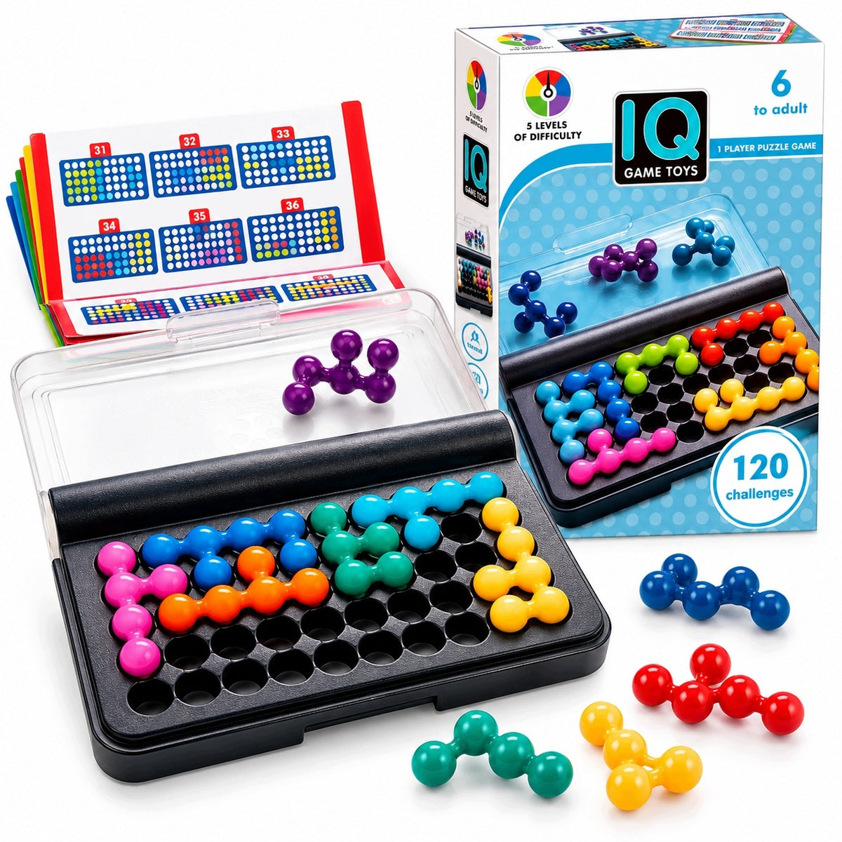 PUZZLE GAME IQ PUZZLE 120 CHALLENGES PUZZLE FOR KIDS 6+ Manufacturer code 59057211810985995