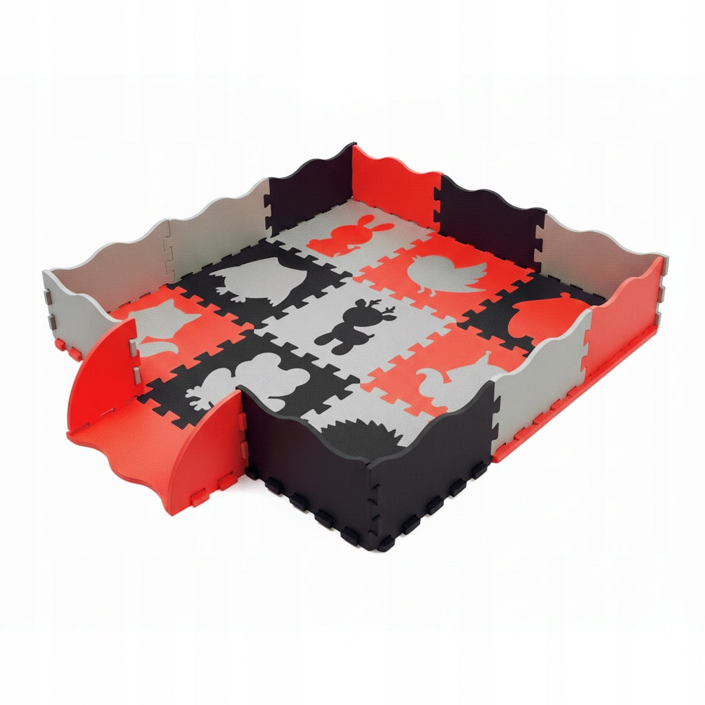 PUZZLE MAT EDUCATIONAL CONTRAST PLAYPEN FOR CHILDREN 25 EL. THICK Manufacturer code Mata puzzle dla dzieci