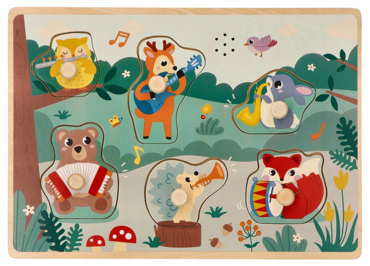 PUZZLE WOODEN MUSICAL INSTRUMENTS SOUND PUZZLE FOR BABY 1+ Color multicolor