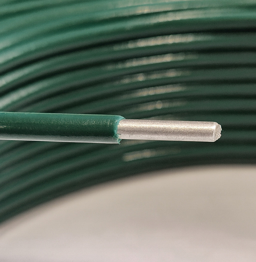PVC COATED HORTICULTURAL TENSION WIRE FOR MESH 2,5 (1,6) MM 150M GREEN Brand Thomas