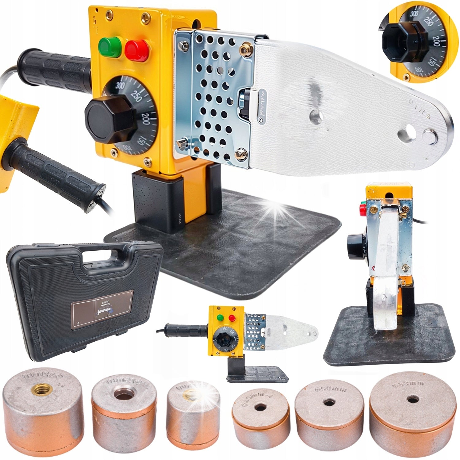 PVC PIPE WELDING MACHINE PP 2000W 3 Dies 20-63MM SUITCASE 320 SET OD9107