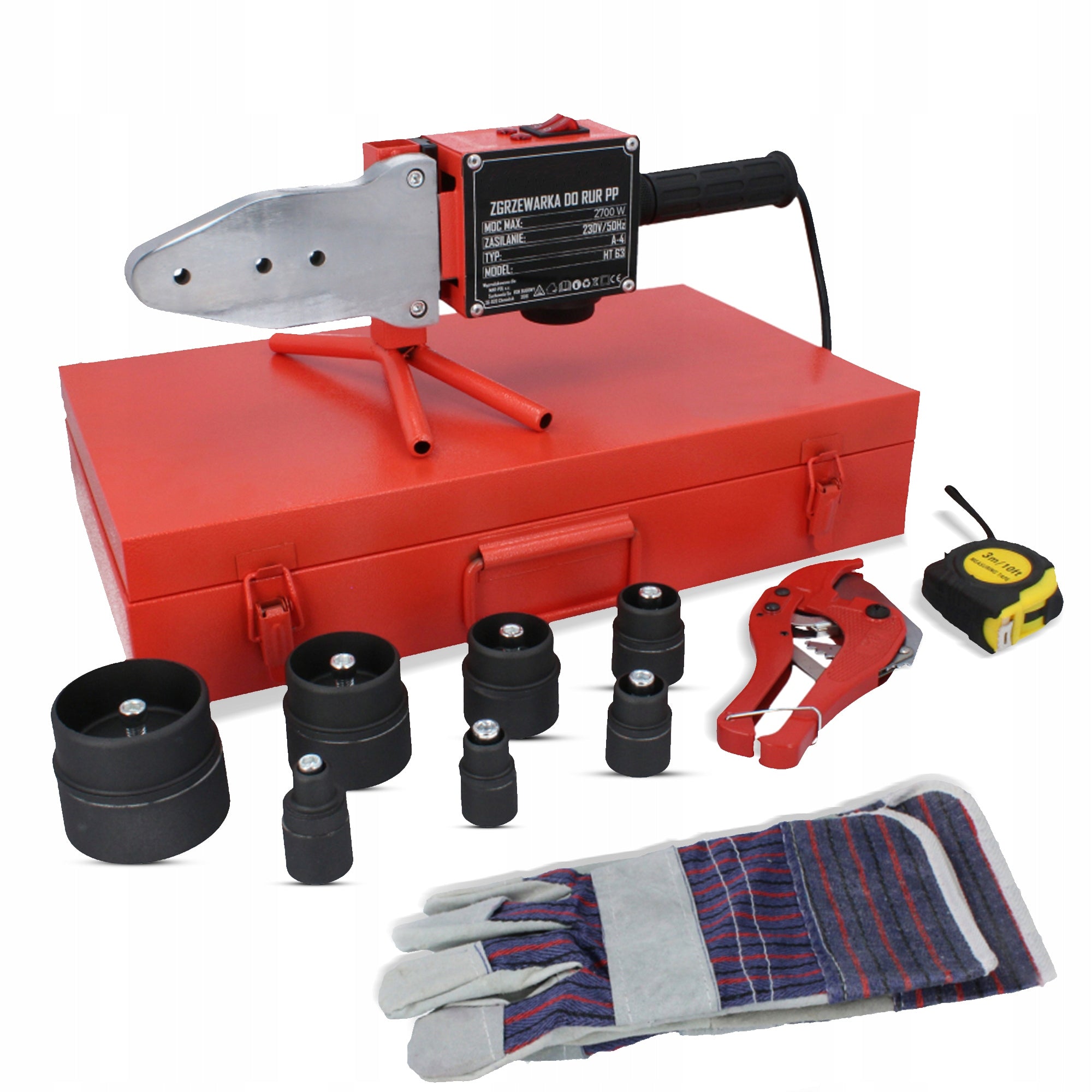 PVC PIPE WELDING MACHINE PP PE 16-63 Polyfusion Welding SLEEVES SHEARS MEASURES HE Manufacturer code SE010403001