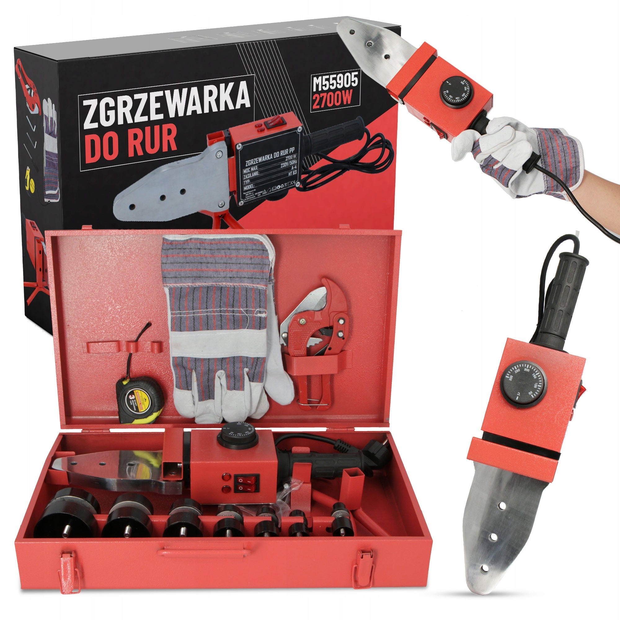 PVC PIPE WELDING MACHINE PP PE 16-63 Polyfusion Welding SLEEVES SHEARS MEASURES HE