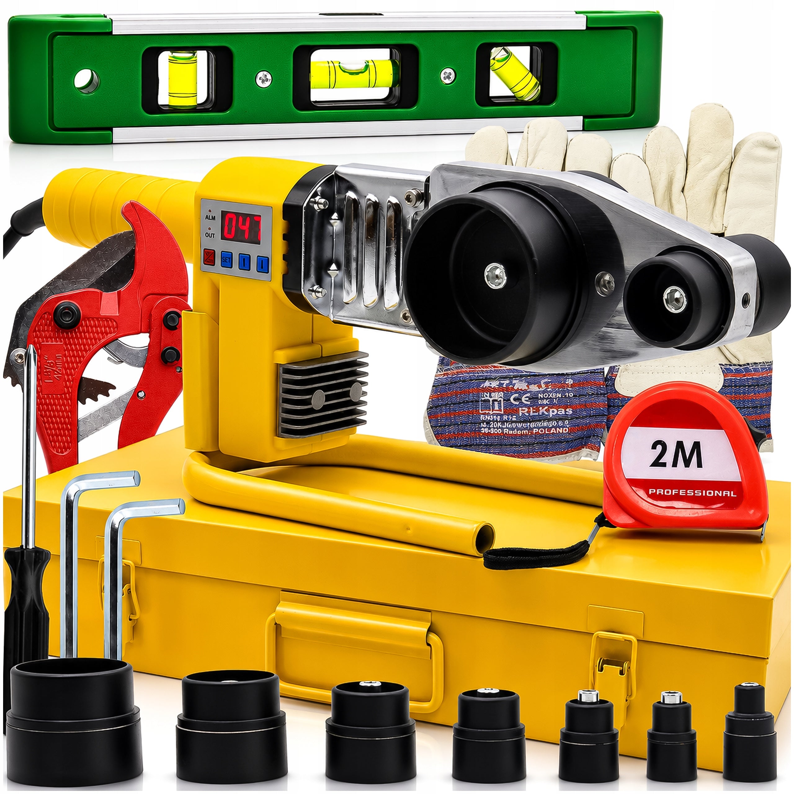 PVC PIPE WELDING MACHINE PP POLYFUSION WELDING DIES ACCESSORIES LCD