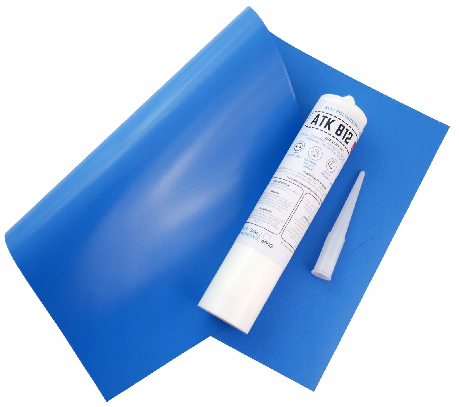 PVC Patch Repair Kit 50x27cm Polymer Adhesive 400g For Pool Repair Manufacturer code Naprawa pęknięć roztarć dziurawego dna basenu
