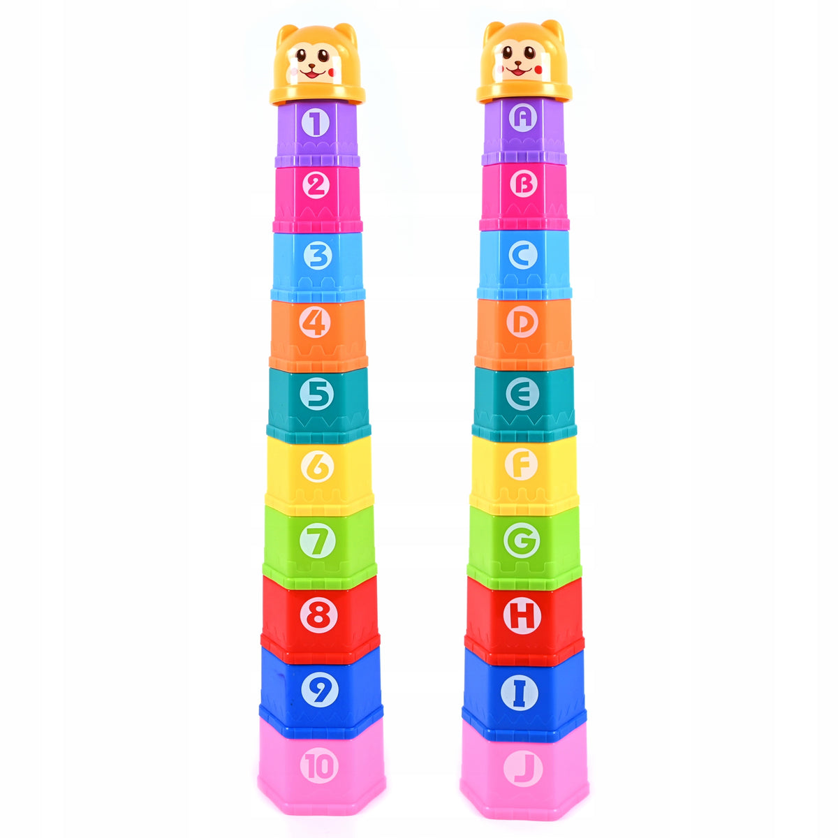 PYRAMID OF CUPS, COLORFUL TOWER, EDUCATIONAL PUZZLE, BEAR TOY Brand Midex