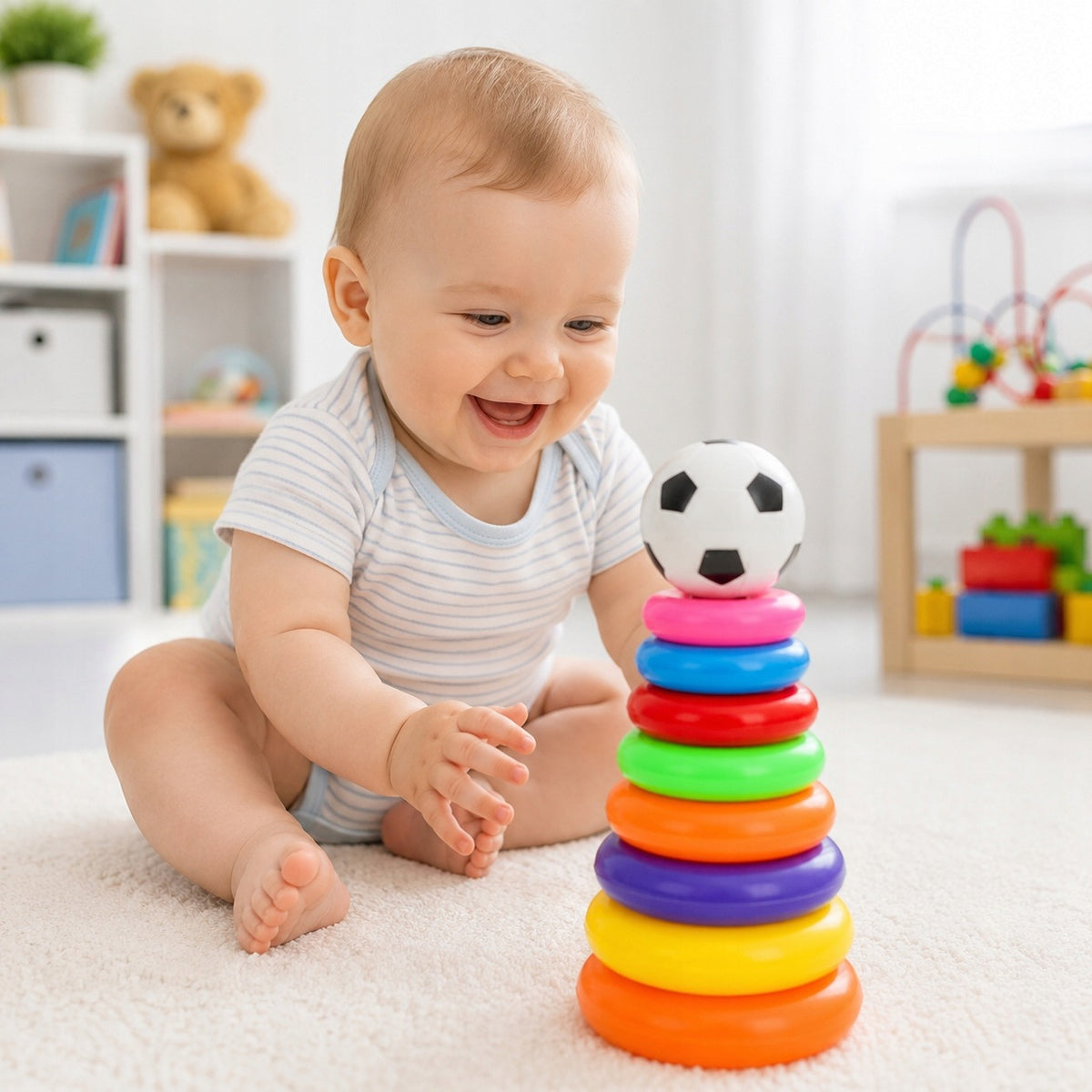 PYRAMID SENSORY PUZZLE EDUCATIONAL MONTESSORI BALL 28CM Manufacturer code KLO9592