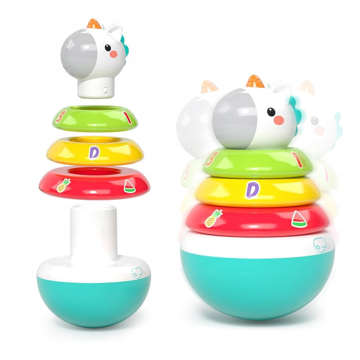 PYRAMID SORTER WAŃKA WSTAŃKA interactive tower rattle Rolli-Polli Manufacturer code zabawka edukacyjna kreatywna rozwój dziecka